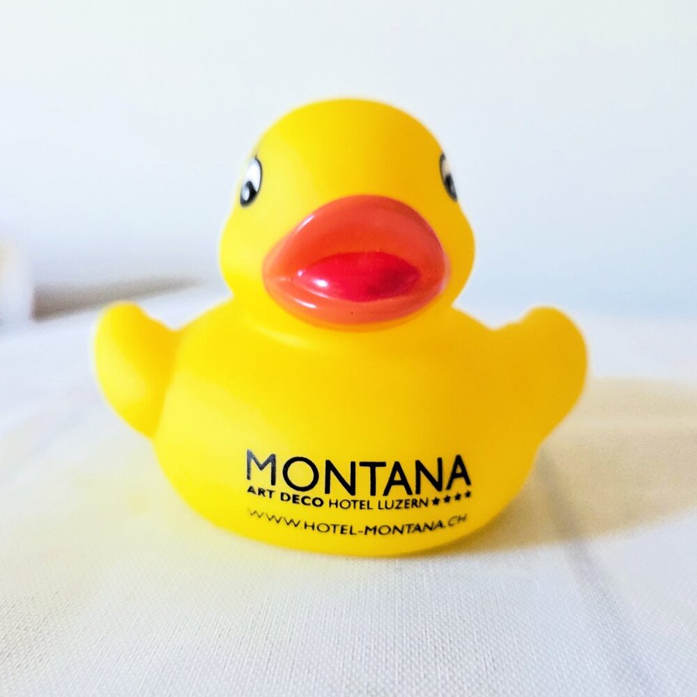 Duck from Art Deco Hotel Montana Lake Lucerne Switzerland Collectible Yellow